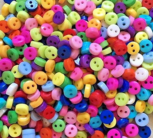 100 piccoli bottoni 6 mm colori vivaci artigianato...