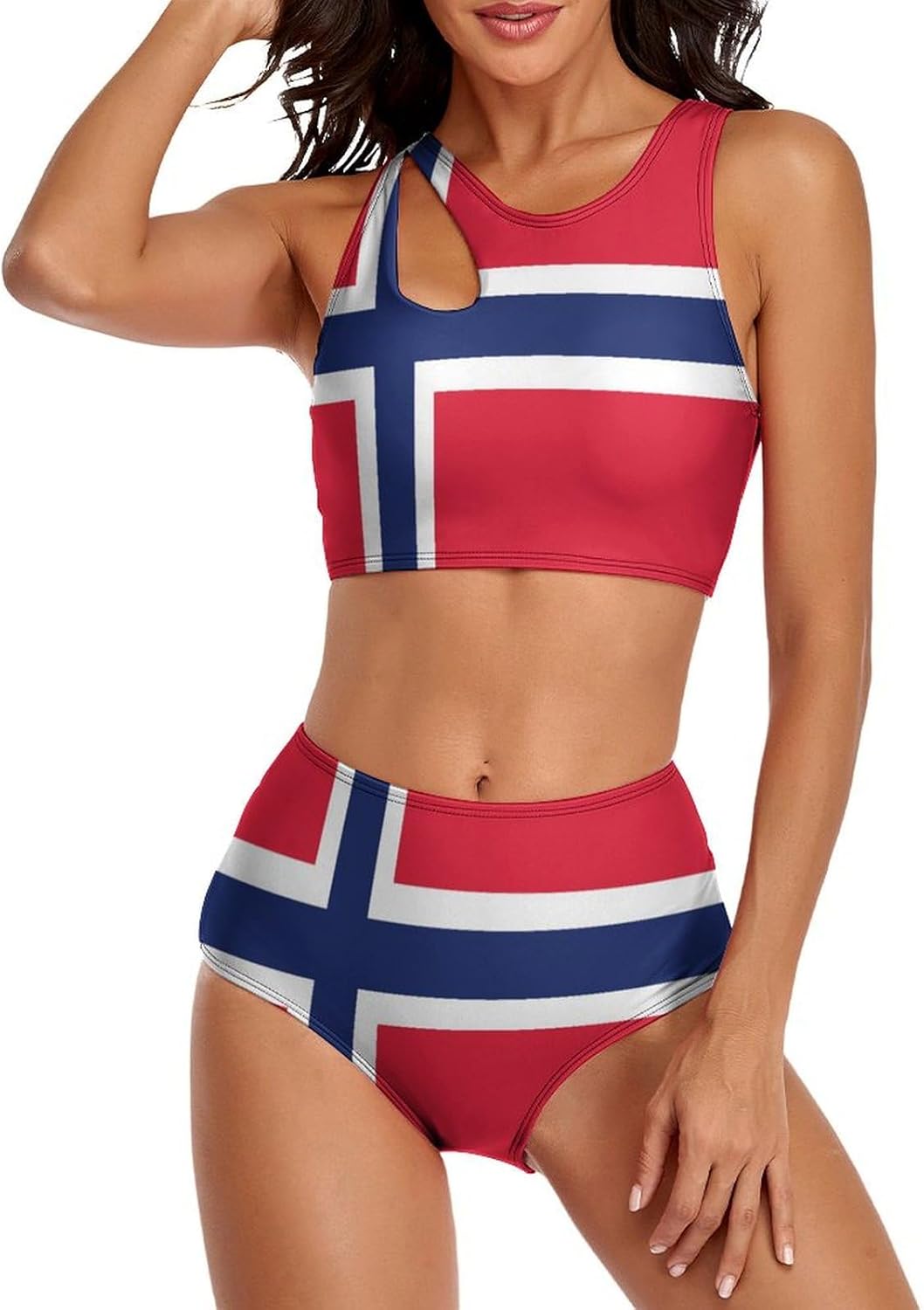 Women's 2 Piece Swimsuit Palau Flag Adjustable Strap Swimwear Summer Beach Bathing Suits for Womens