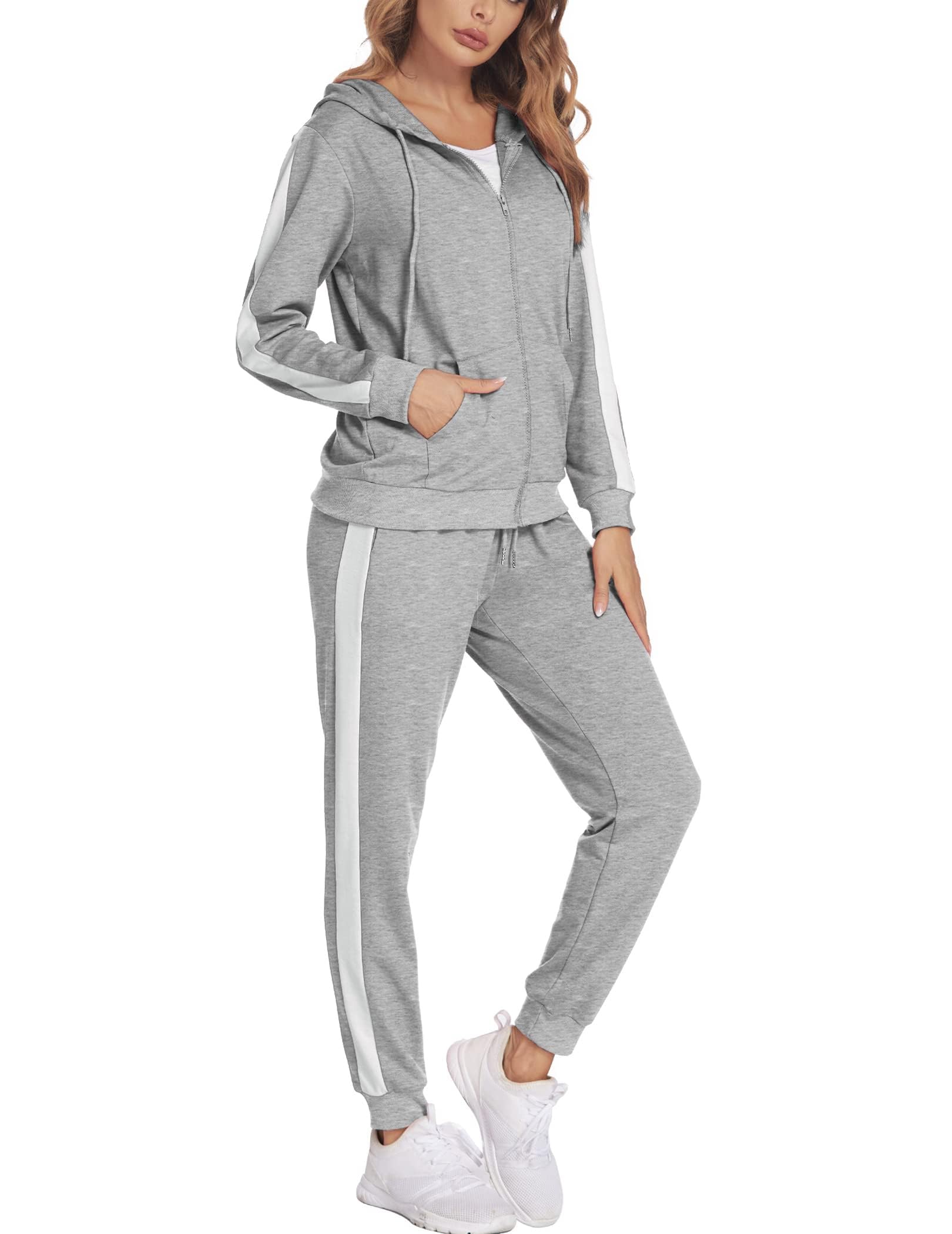 Joggingpak voor dames, trainingspak, tweedelige set, sportpak Joggingpak voor dames, trainingspak, tweedelige set, sportpak