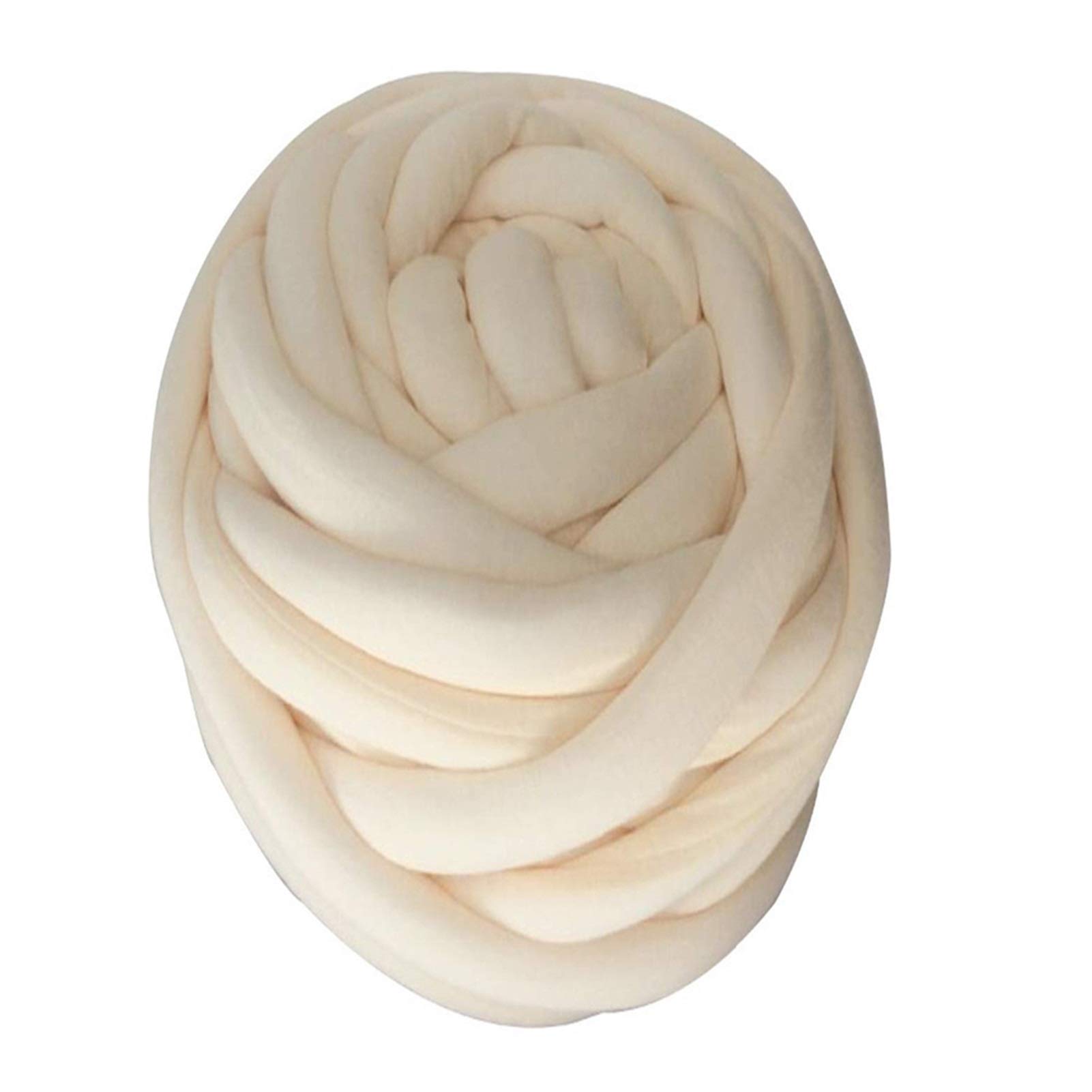 Gruba włóczka 250g Gruba włóczka do robienia na drutach, bawełniana tuba, superga, supergruba, alternatywna włóczka do robienia na drutach, gruba, miękka włóczka (kolor: kremowy) (niebieski)