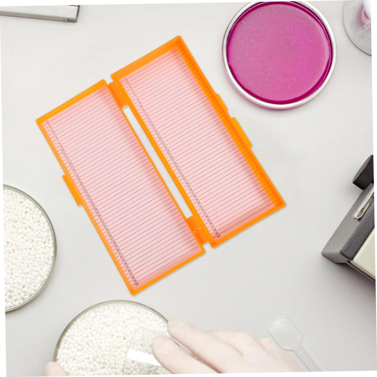 Gatuida 8pièces Boîte De Rangement Réutilisable Pour Lames De Microscope Lot De Organiseur De Glissières Pratique Et Compact Pour Laboratoires Et Salles De Classe