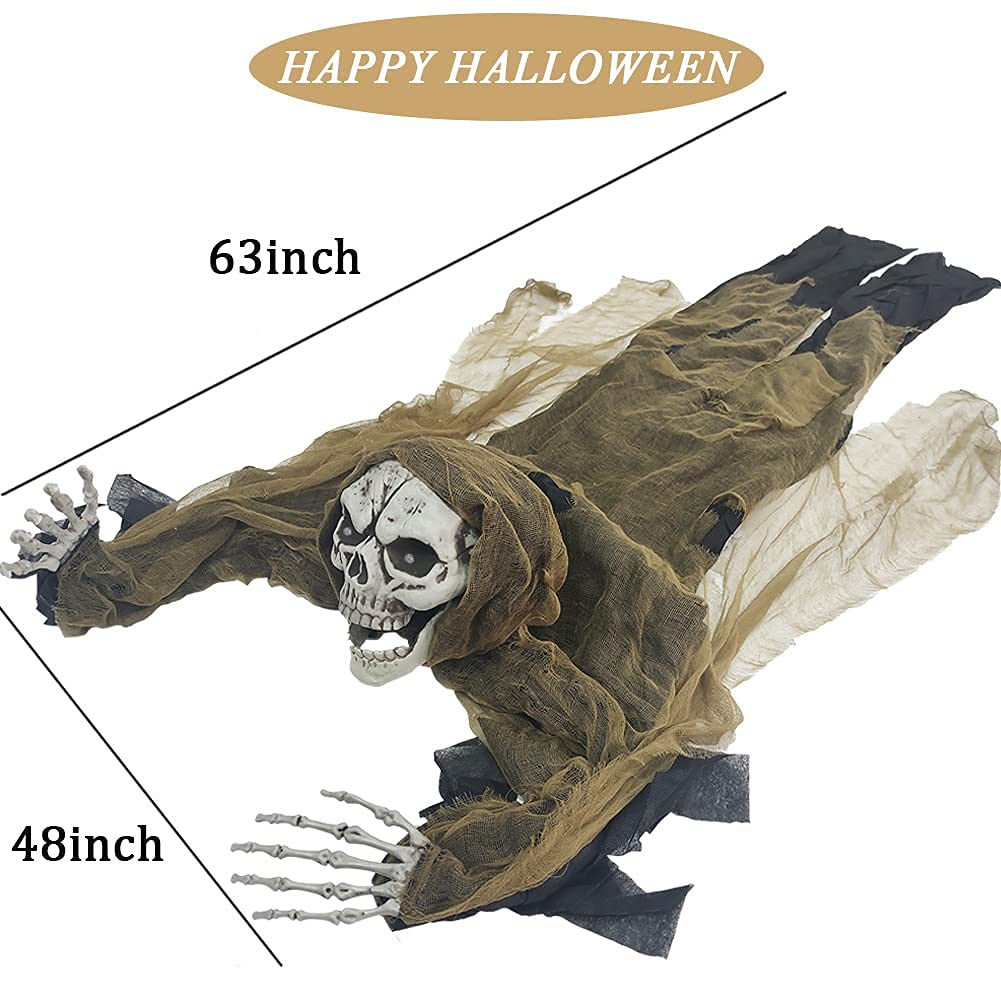 Halloween Geist & Zombie Dekoration Mit Sound - Leuchtende Augen Für Garten