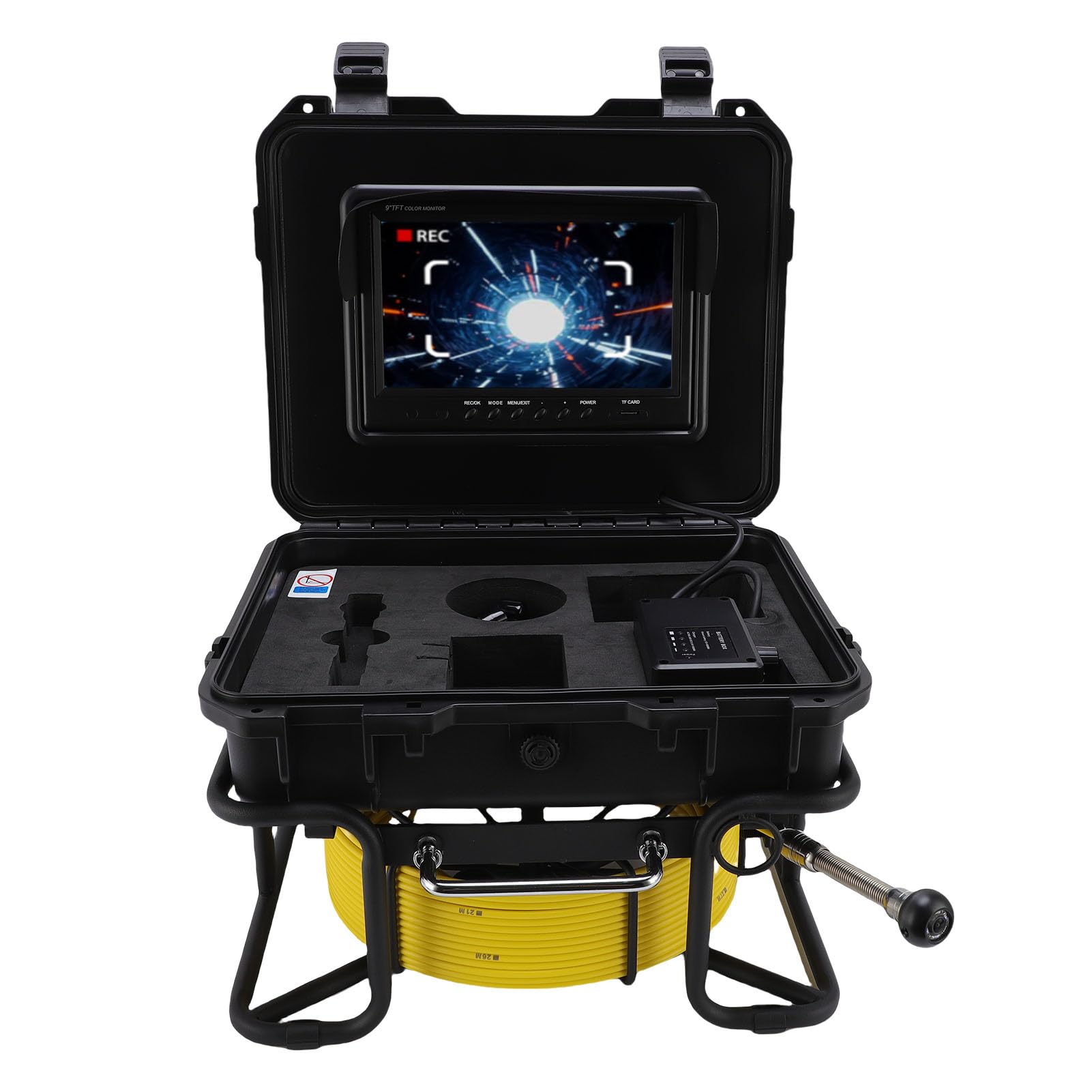 Cámara de Inspección de Alcantarillado de 50M 1080P con Pantalla IPS de 9 Pulgadas y Tarjeta de 32GB para Sistemas de Drenaje de Tuberías (Enchufe de la UE)