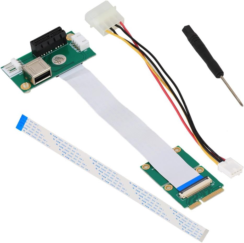 Amazon ミニPCI E to PCI E Express 1 X延長ケーブルカードアダプタライザーカードwith USB ZIJIA シリアルケーブル 通販