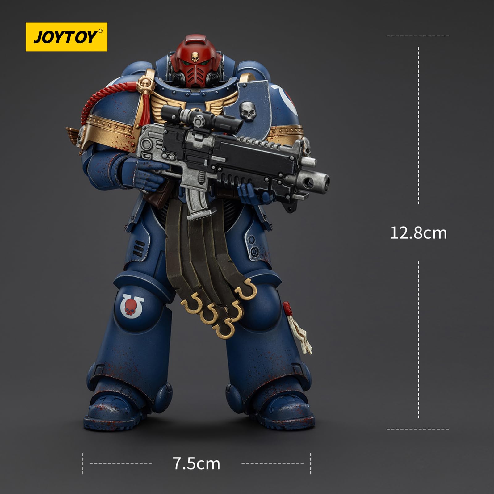 JOYTOY Warhammer 40k Space Marine 2, Ultramarines Sergente Gadriel, Edizione da Collezione 1/18, Figura d'Azione Modello da Collezione ed Esposizione