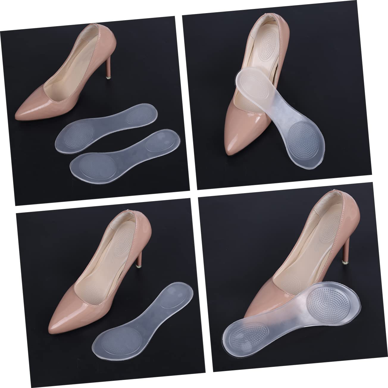 NOLITOY 2 Pairs Insole Shoe Pads for High Heels Foot Cushions for High Heels High Heel Cushions Foot Feet Pad Cushion for Heels Women High Heel Inserts Gel Damping Massage Shoes
