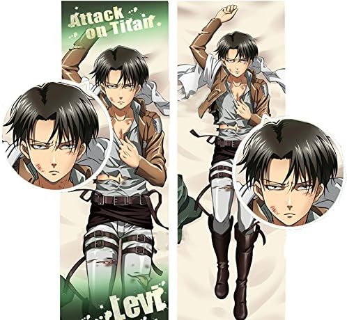 Totoyo New Soft Trendy Japan Anime <attack on titan> Otaku Dakimakura Pillowcase Hot Bold Body Size Double Sided Pillow Cover Case 1818"