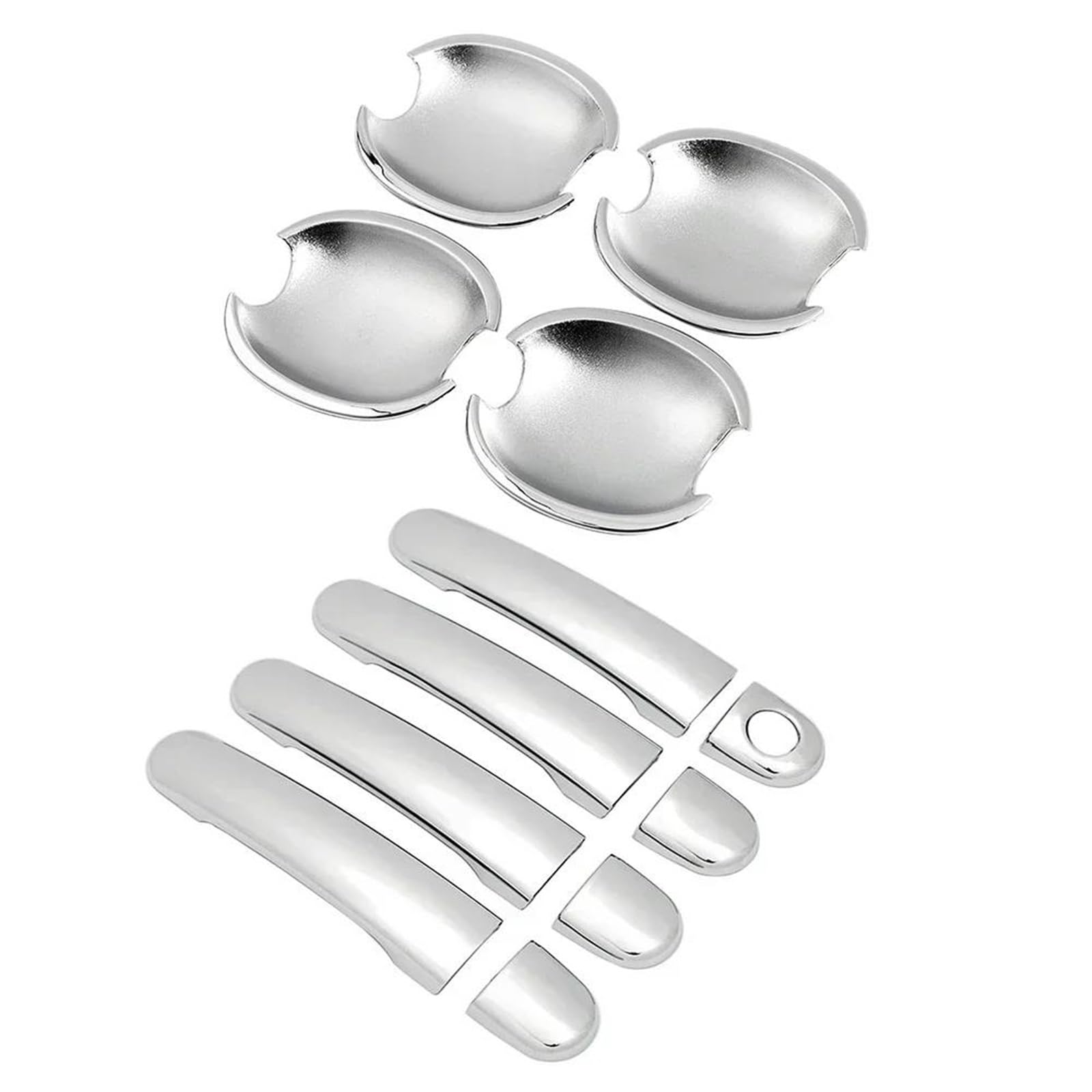YSDSLS Sleek Door Handle Chrome Door Handle Cover Trim Door Bowl Cover Car Styling for Skoda for Fabia MK1 MK2 2000 2013