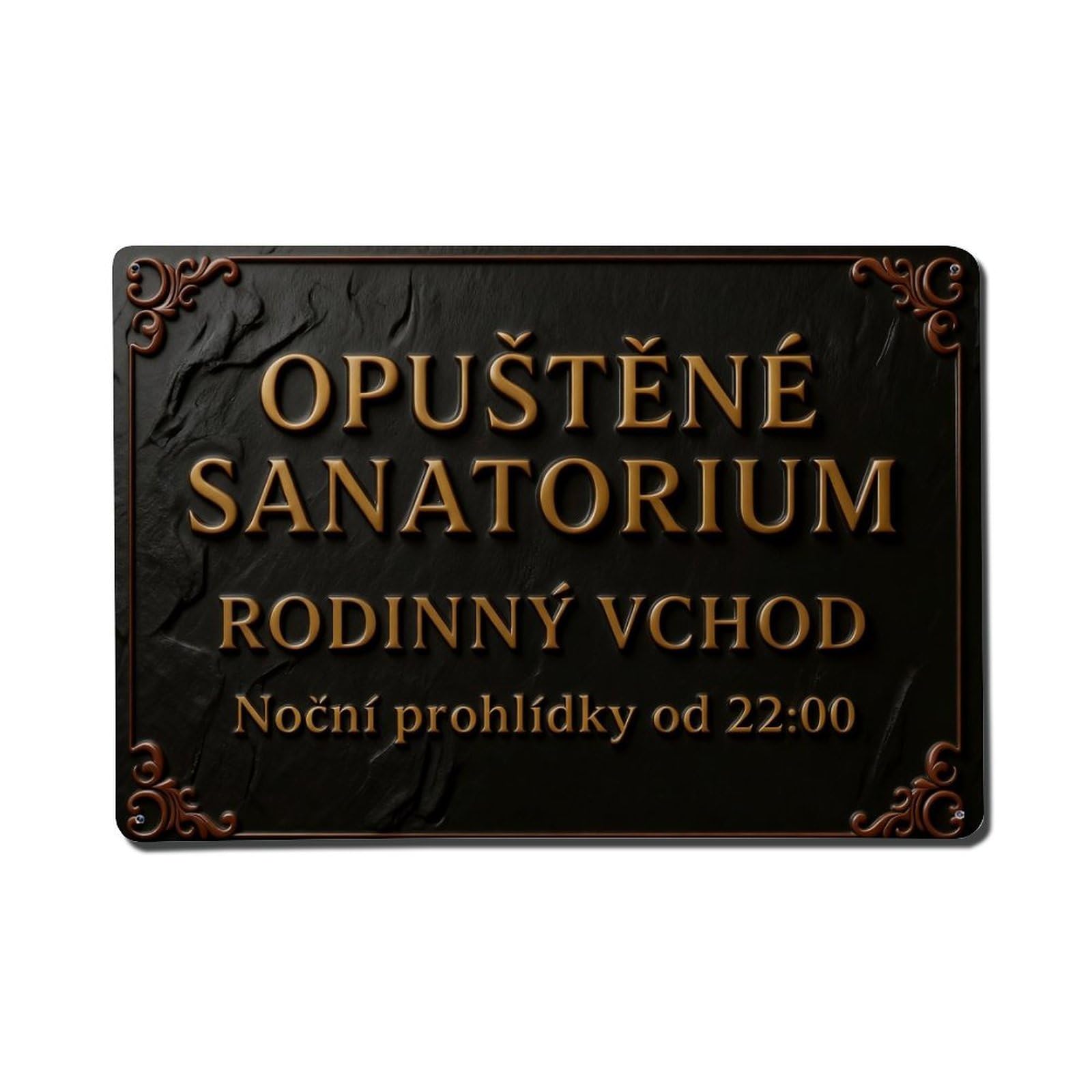 Abandoned Sanatorium Family Entrance Night Tours Vintage Metal Tin Sign Retro Wall Decor, Bar Garage Cafe Kitchen Home Wall Art Poster Decoration 8x12inches