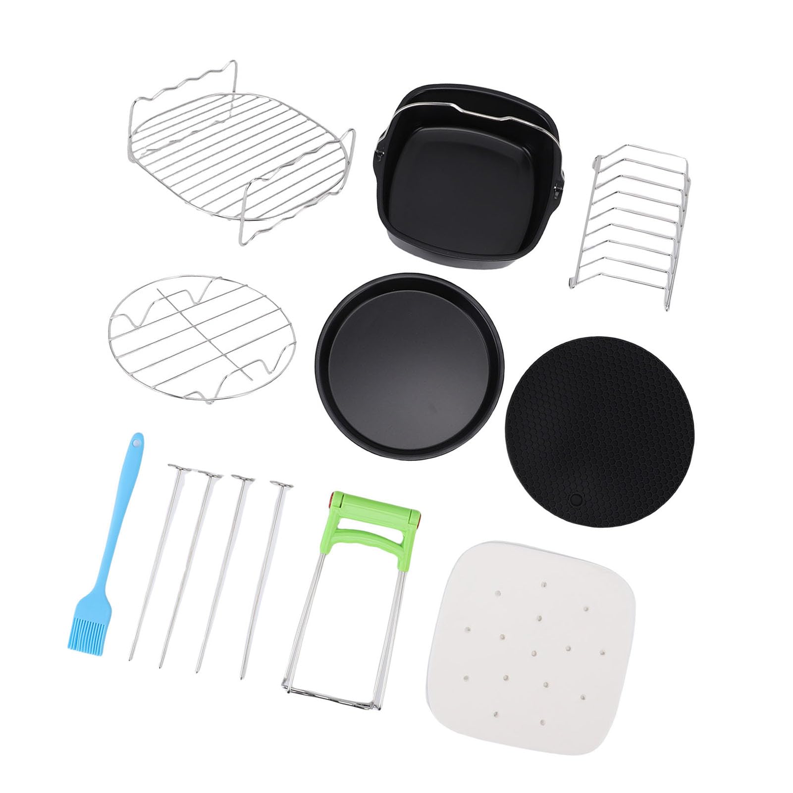 Annadue 7 Pouces Carré Friteuse Accessoires Ensemble