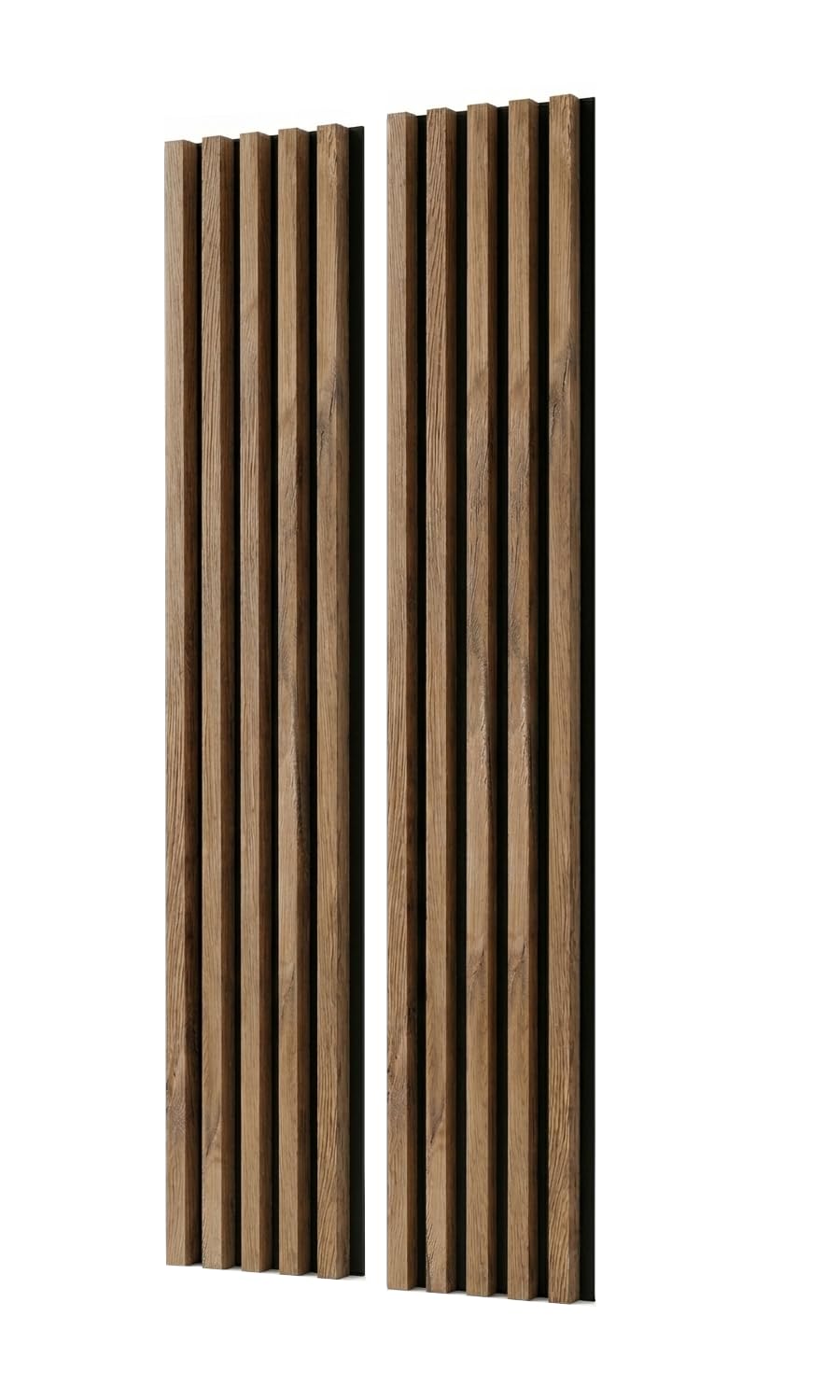 Akustikpaneele auf Filz 1,272 m² 240x53 cm (2 Stück 240 cm x 26,5 cm) Wandverkleidung Farbe Eiche Natur Grandson Wandpaneele Home Decoration Lamellenwand Innenwanddekoration