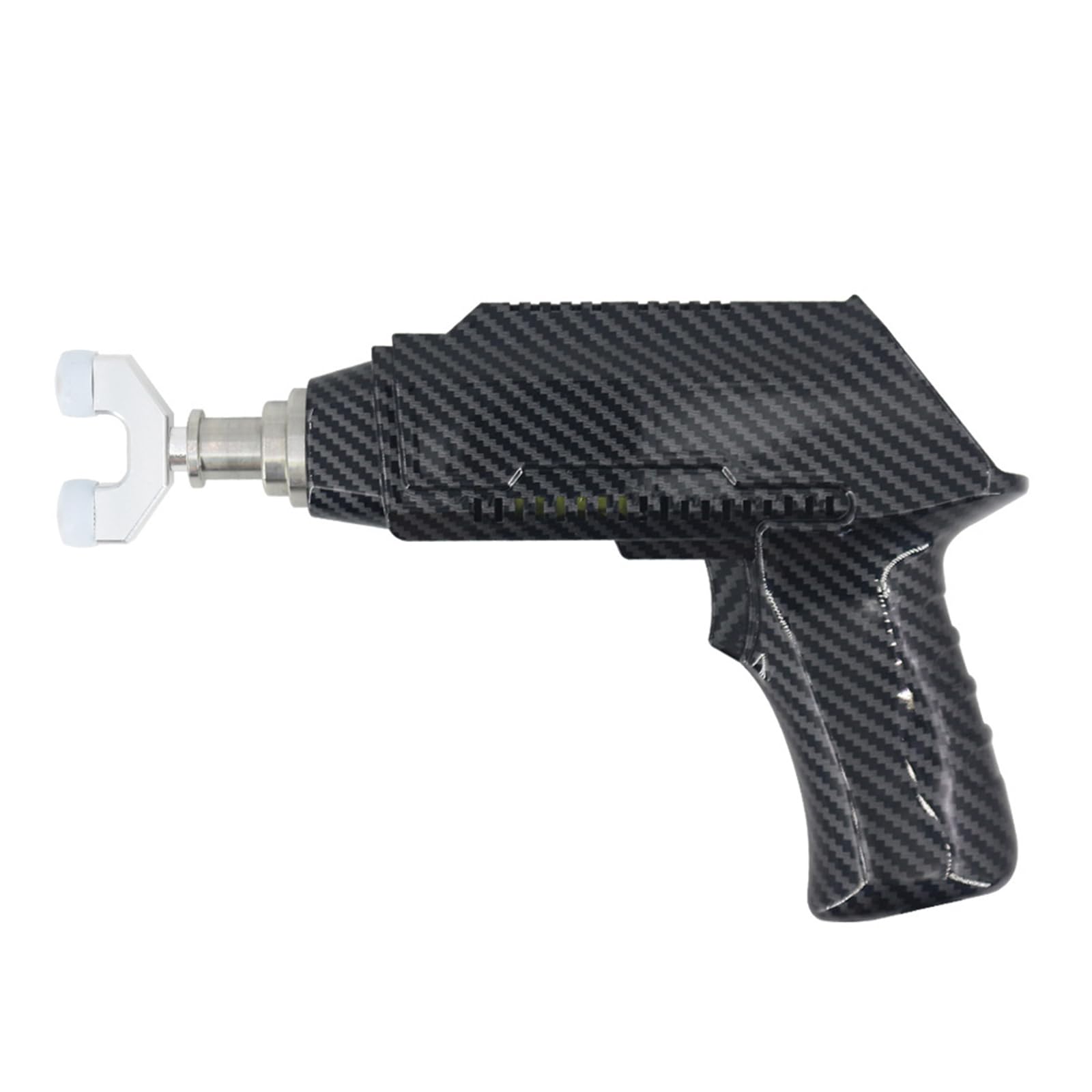 Pistola correctora de columna, masajeador quiropráctico eléctrico, activador quiropráctico, herramienta de ajuste, 6 velocidades ajustables, 8 cabezales intercambiables(Black,600N)