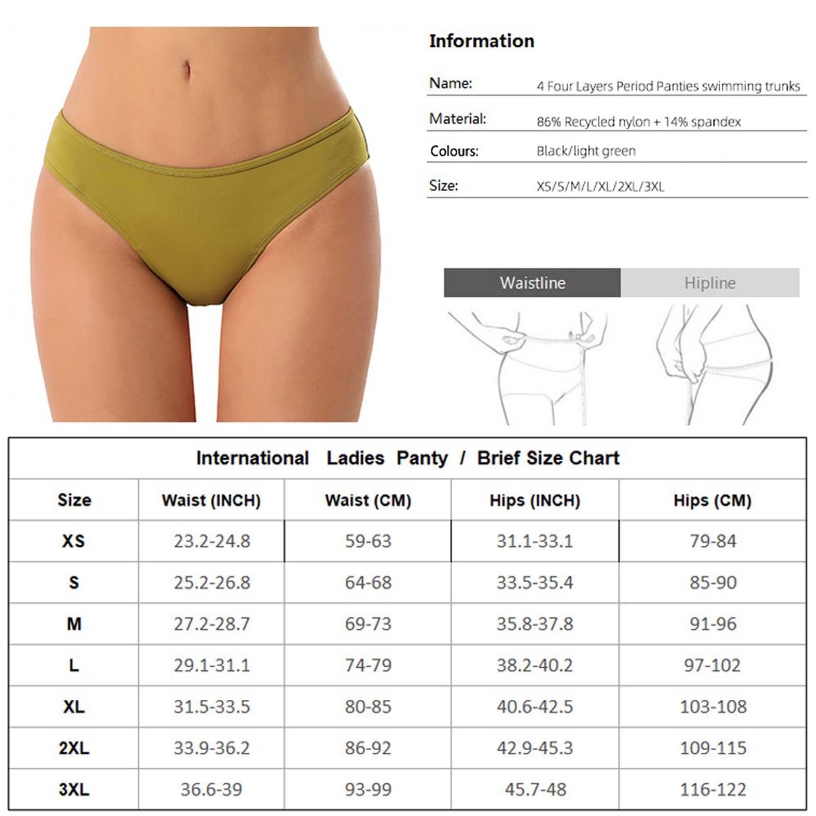 Bragas Menstruales Flujo Abundante,Bragas Postparto Mujer,Periodo Menstrual,Ropa Interior de Algodón Cintura Media,Pack de 4