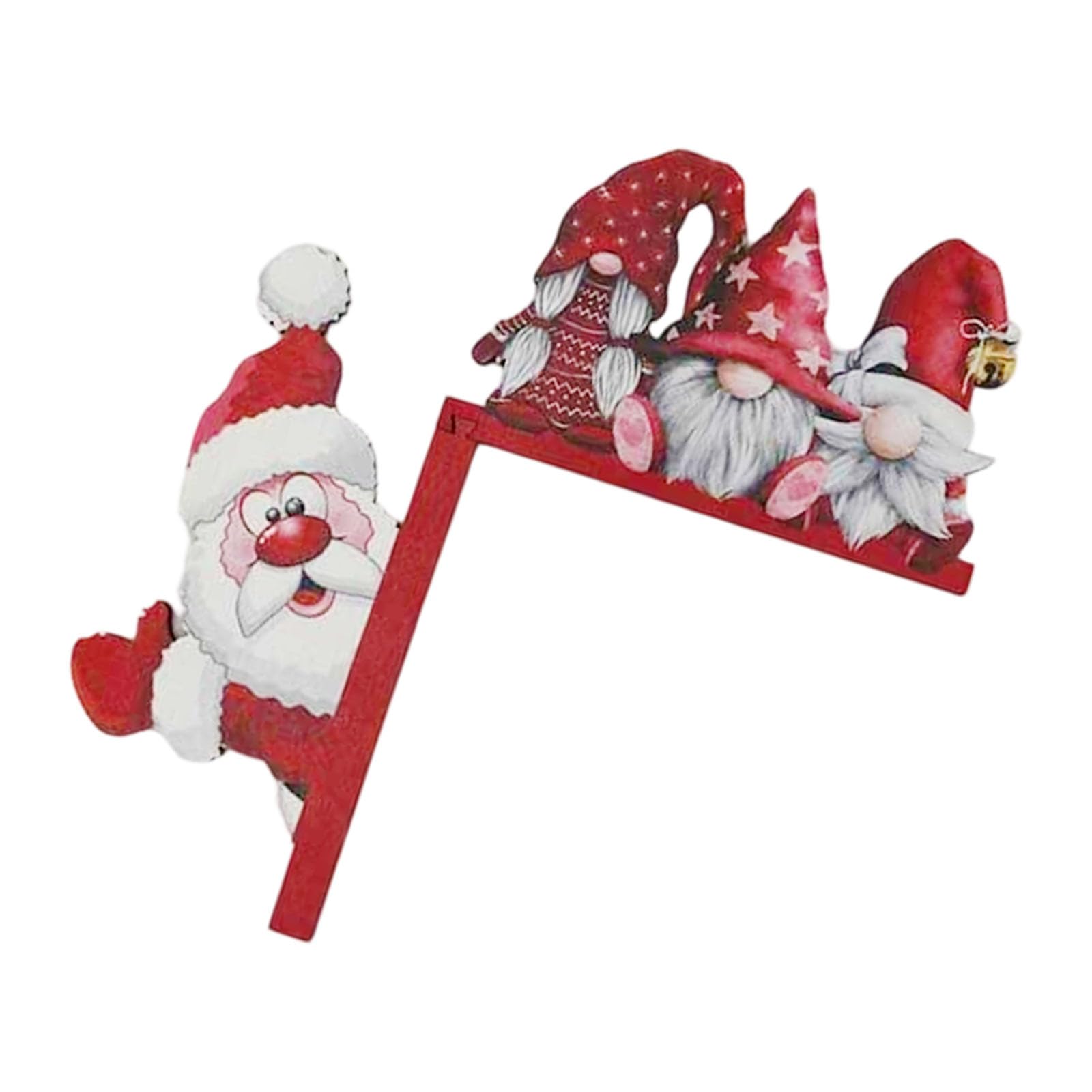 Tfaoys Three Snowmen Christmas Wood Wall Decors Santa Reindeers Carved Door Hangings Natural Timbers Holiday Ornament Suitable For Indoor Parties Family Gatherings Christmas Door Decors Santa Reindeers Wood Ornament Home