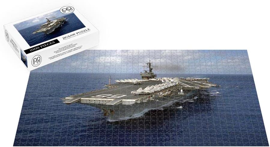 1000 Piece Multicolor Jigsaw Puzzle - Aircraft Carrier USS America (CV 66) Underway