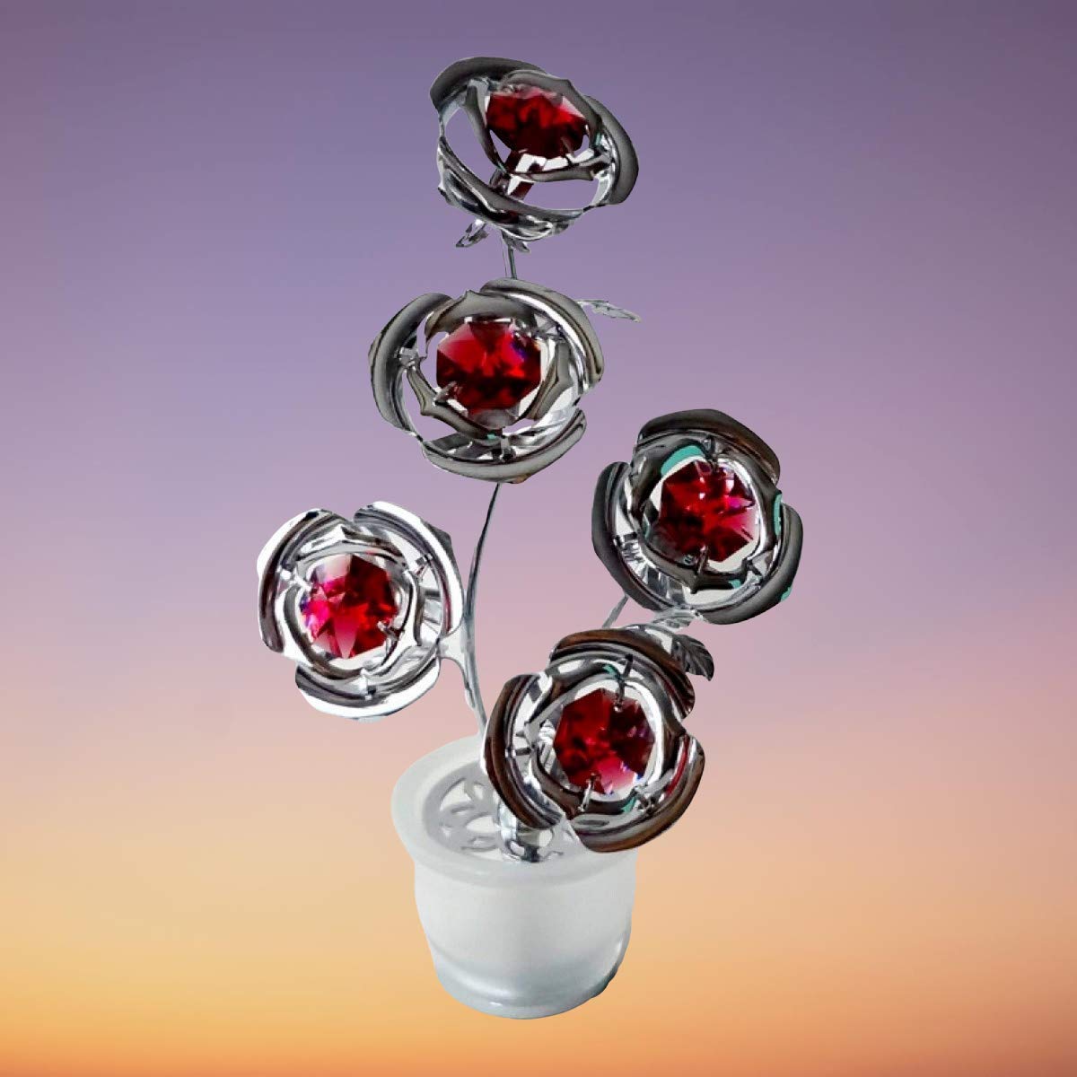 1 set/6 pezz Ornament n crstallo per albero d Natale - Gocce d
