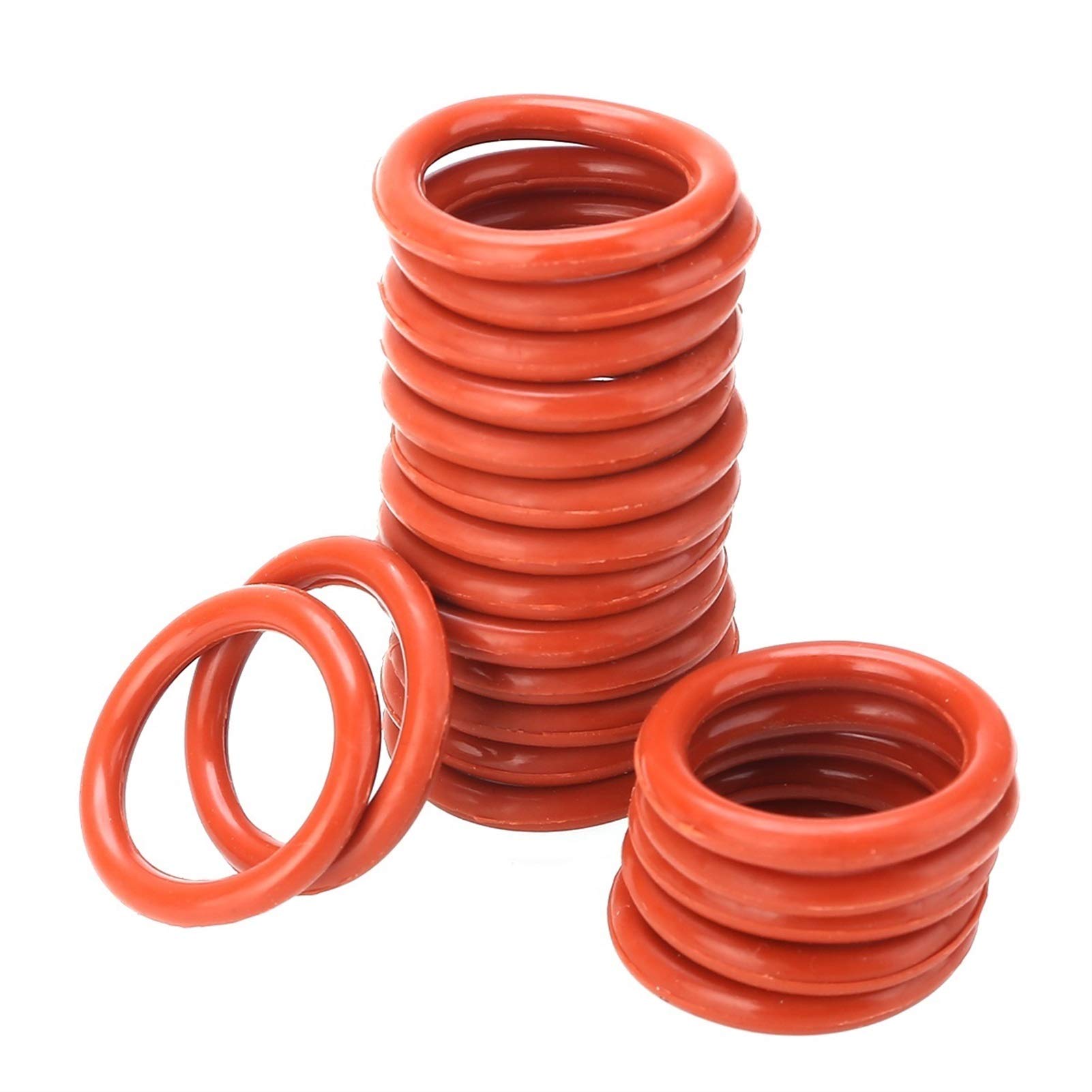 Pangocho JINchao-O-Ring Sealing Washer 20pcs Tube Damper Silicone O-Rings Seal Gasket, Switch Sound Dampeners Washer Rubber O ring Set, for 12AX7 12AU7, Rubber