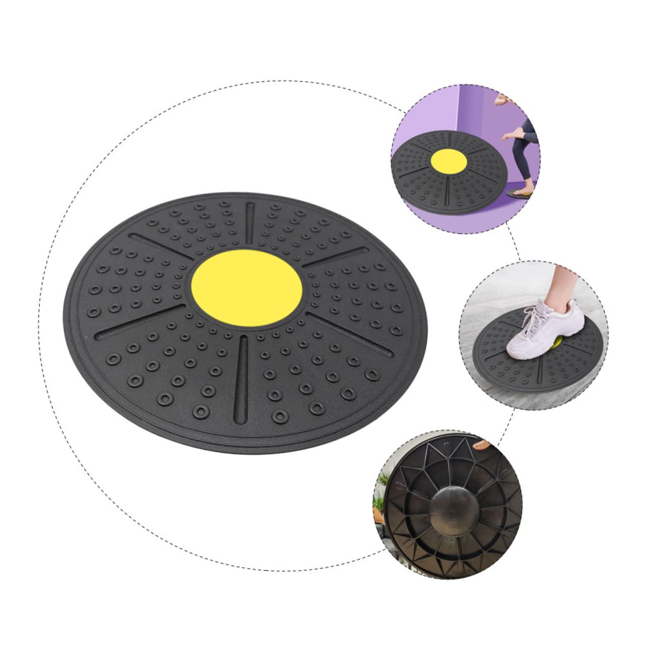 BESTonZON 1pezzi Tavola Per Esercizi Di Fitness Attrezzo in Pp Di Rotazione Gradi Dispositivo Per Migliorare Stabilità Coordinazione Utile Per Riabilitazione e Allenamento Muscolare