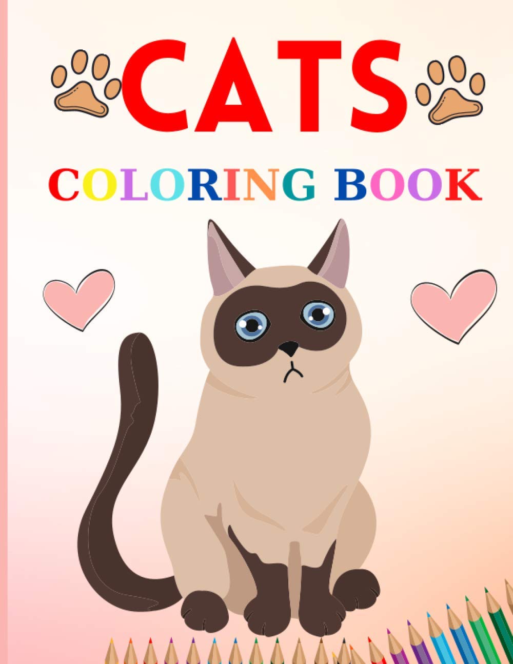Cats Coloring Book: Cute cat book|Simple coloring books for toddlers,girls