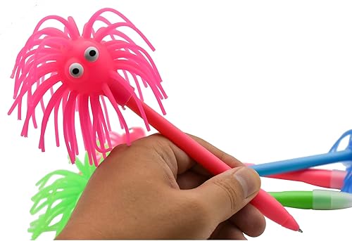 Miniatura 7 de 6 bolígrafos con forma de erizo de mar, de goma suave, divertidos bolígrafos para escuela, Navidad, oficina, fiesta