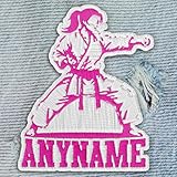 Personalized Judo Karate Girl Name Patch Custom Martial Arts Sport Name Embroidered Iron On Patch for Clothes...
