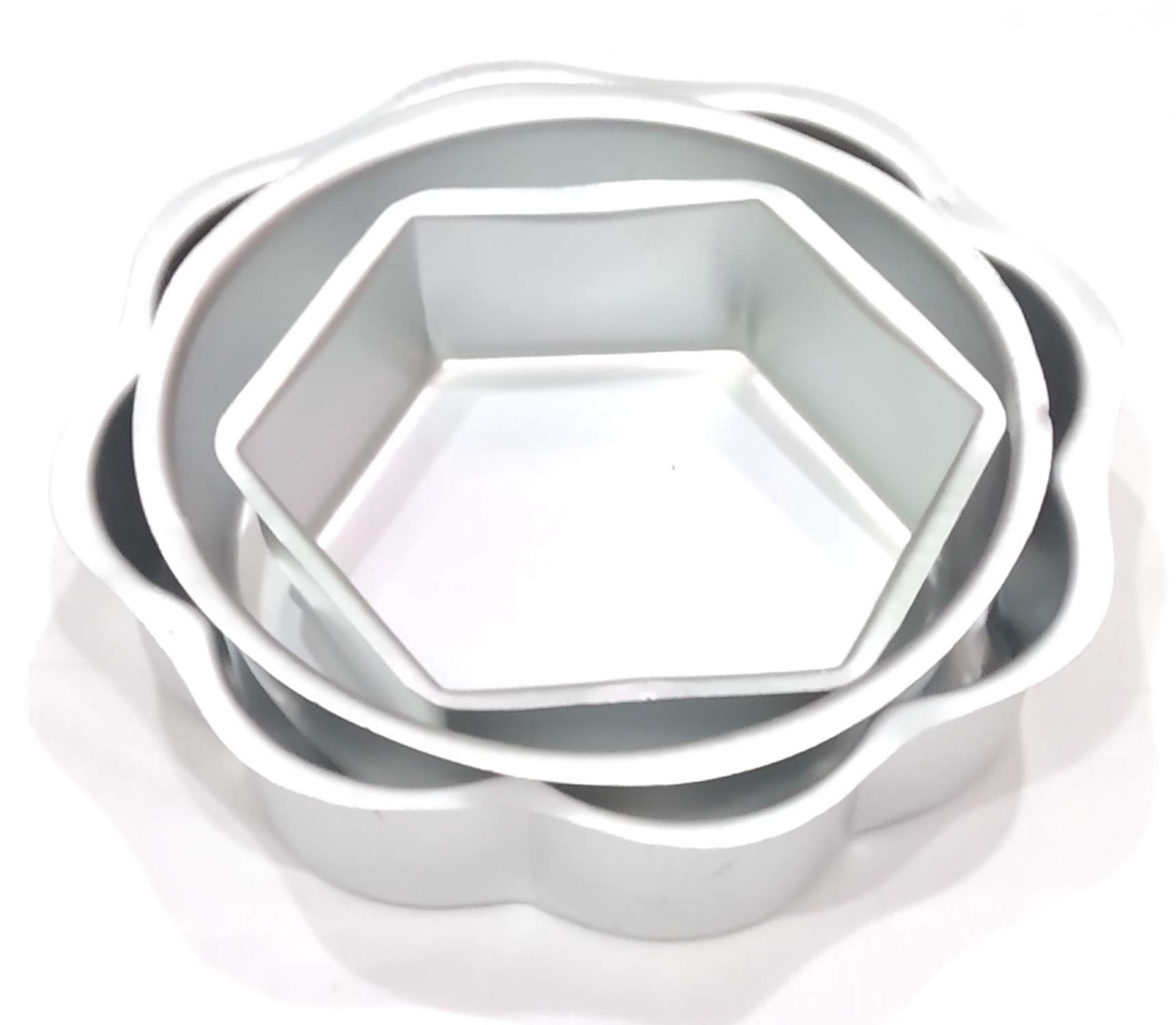 BAKERS PARDISEBakers Pardise Flower 24cm 2kg, Round 18cm 750gm,Hexagon 16cm 500gm, Set of 3