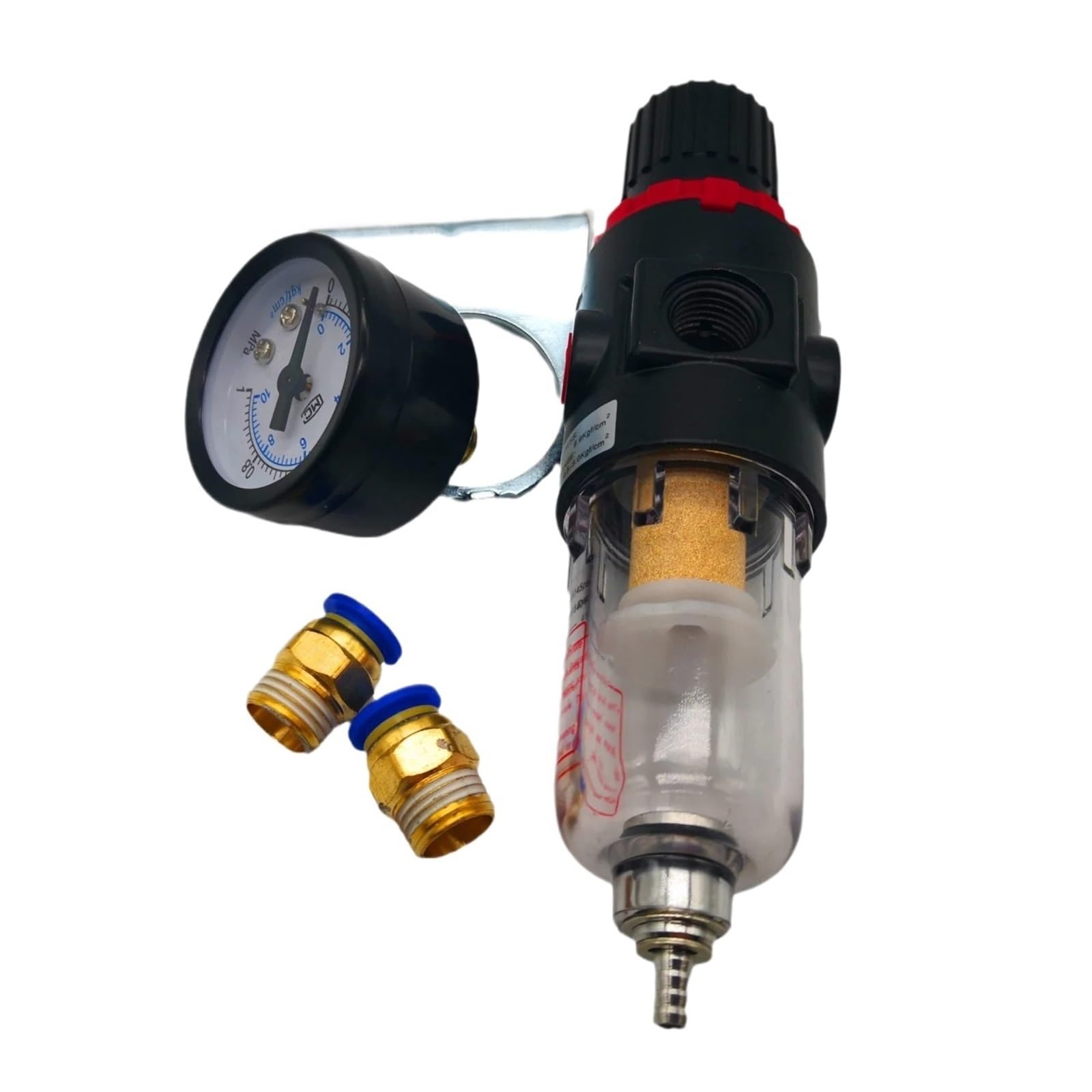 Jwvialel Afr2000 Add Pc6mm Pneumatic Afr2000 Treatment Unit Pressure Regulator Compressor Reducing Valve Oil Water Separation Gauge Switch 1Pcs(,Copper Filter)