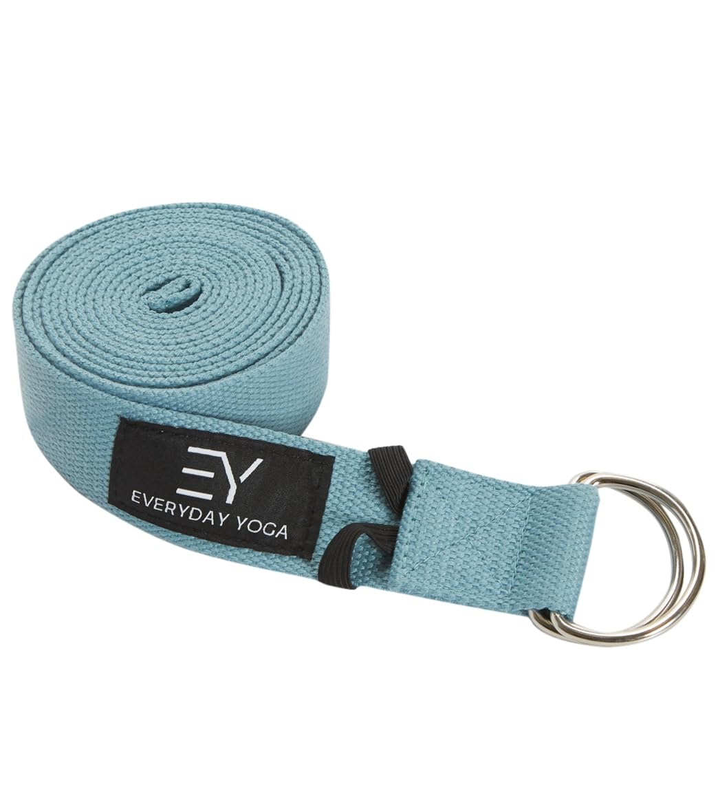 Everyday Yoga Super starker Gurt mit Metall-D-Ring-Schnalle – verbessert Flexibilität, Dehnung und Physiotherapie-Fitness.