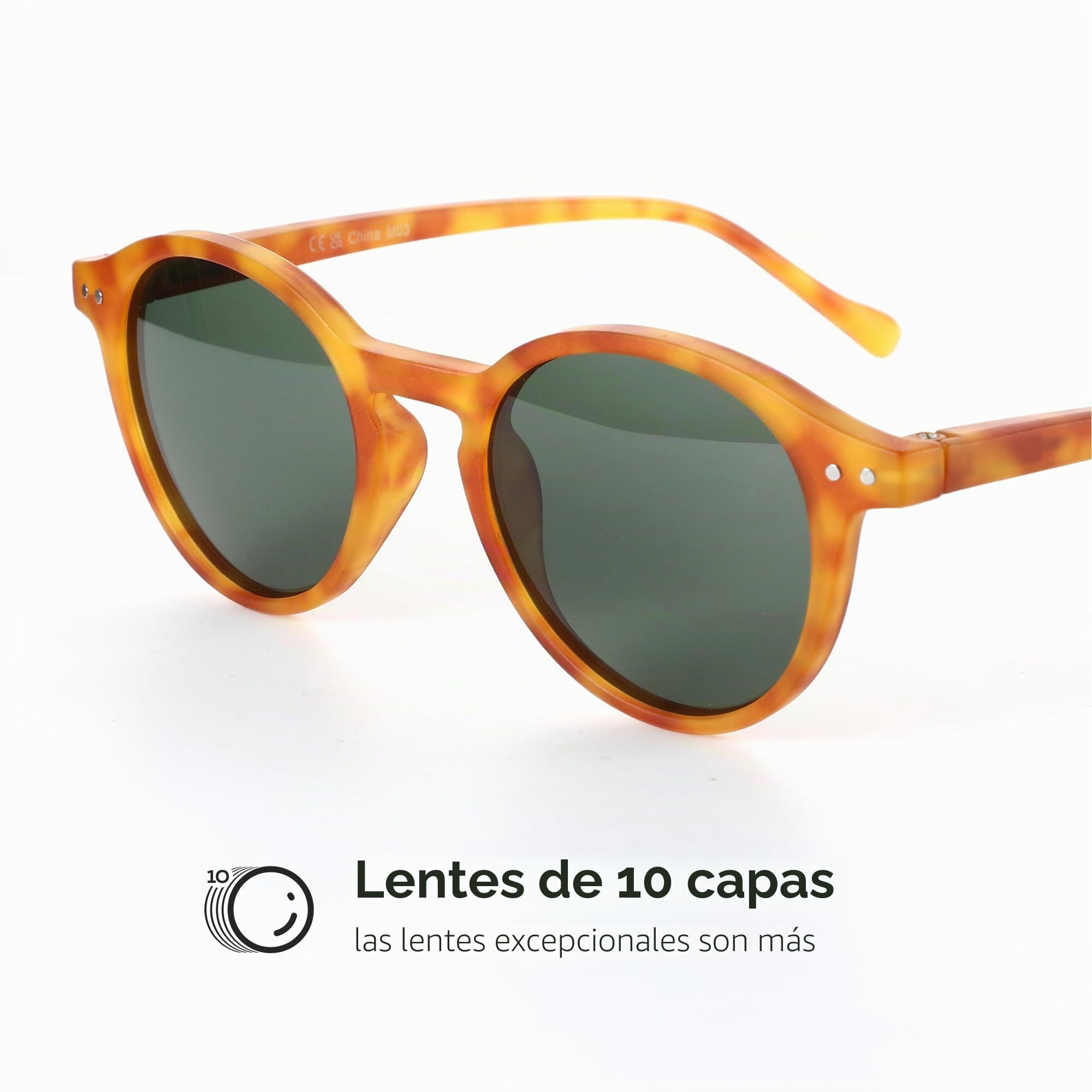 ZENOTTIC Gafas de sol Polarizadas Redondo Retrospectivo Cl¨¢sico Retrospectivo Lentes de sol Marco UV400 Para hombres y mujeres ¡­