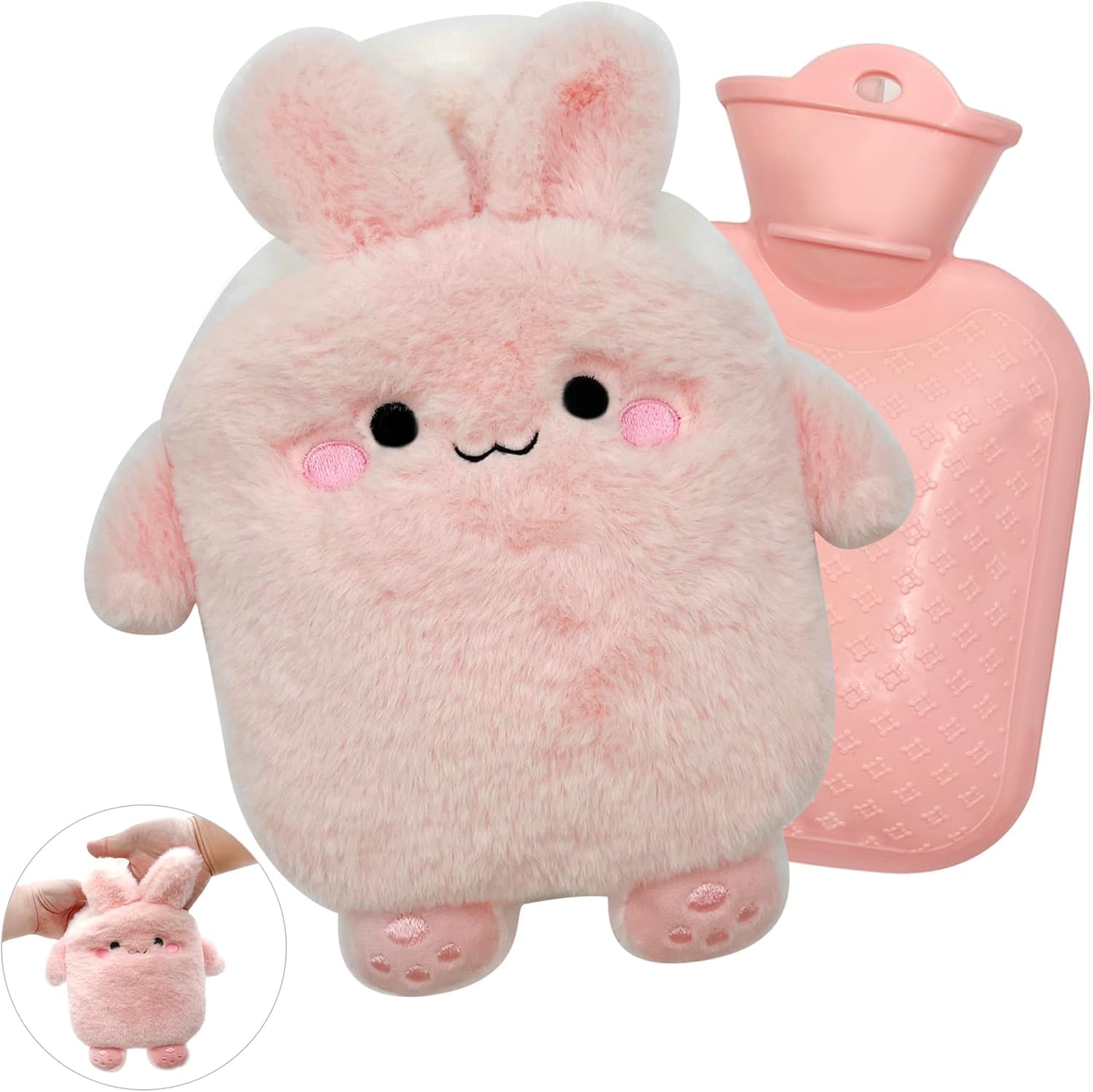 Panda Hot Rubber Water Bag with Soft Cover 2000ml – Pain Relief for Cold,Joint Pain,Stomach Aches, Backache ,Cramps & Bed Warming – Reusable Heat Pack for Comfort & Relaxation,2 Liters PINK-COLOR-image-32