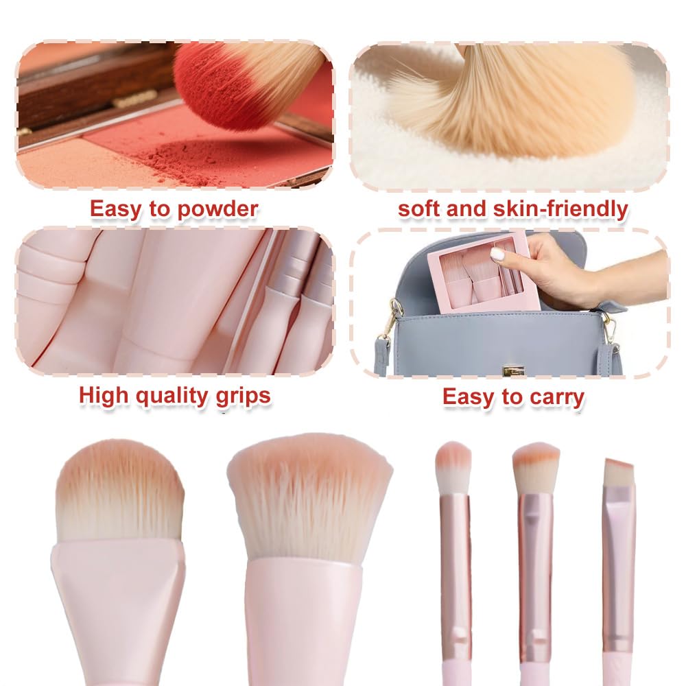 Travel Makeup Brushes Set, 10 PCS Mini Makeup Brush - Image 3