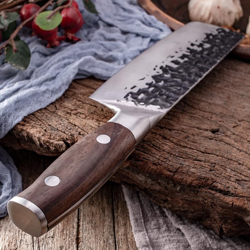 Meat Cleaver,Cleaver Knife 6 Inch Household Forged Kitchen Knives Japanese Style Butcher Knife Master Chef Stainless Steel Sushi Small Cleaver Meat Cook Knives, LAMAJIGA5844
