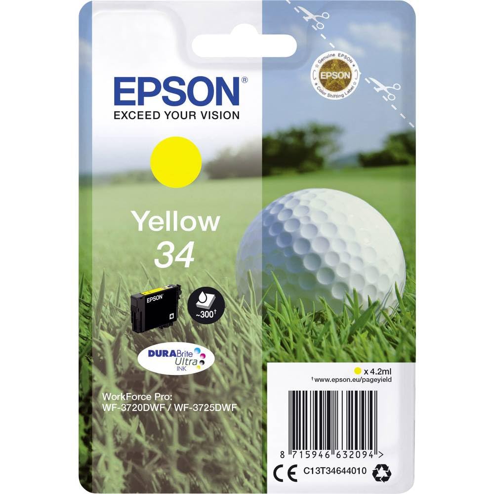 Original Epson 34 Yellow Ink Cartridge (C13T34644010)
