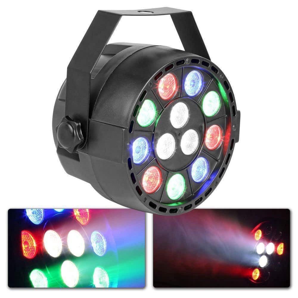 MAX Party Riflettore PAR12x1W LED RGBW 15 W DMX/Standalone/Sound 7 Canali