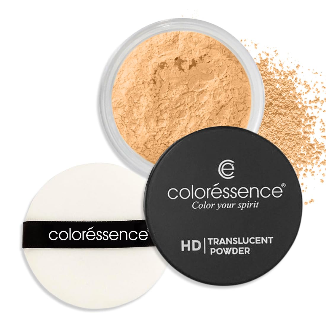 COLORESSENCE HD Translucent Loose Powder for Makeup Setting | Lightweight & Ultra Fine | Mattifying Oil-free Formula | Soft Beige - 10g-picture-12