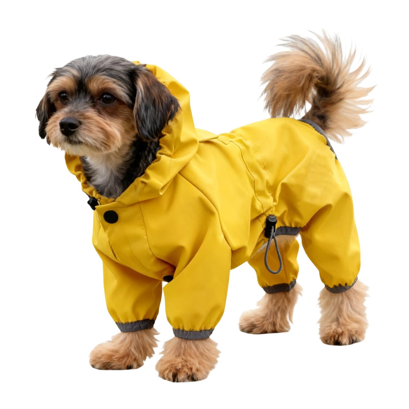 Penlimly Raincoat for Dogs | Yellow Protection Clothes for Puppy Small Medium,Rain Jacket for Dogs | for Small Medium Breed Winter Christmas Halloween Walking Hunting Thanksgiving Outdoor Rainy
