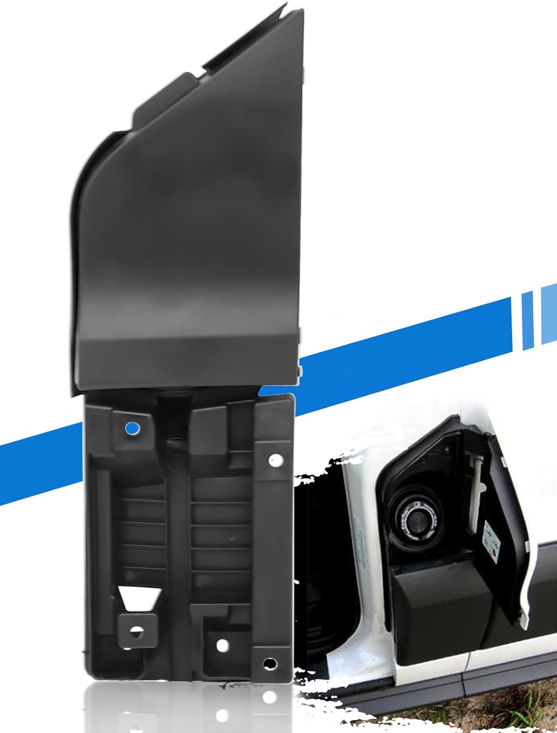 Transit Fuel Door, Transit Gas Door Assembly + Black Cover, Compatible with Ford Transit Vans 150 250 350(HD) 2015-2023, Van Fuel Tank Filler Door Pipe for CK4Z-5427936-A CK4Z-5427936-F