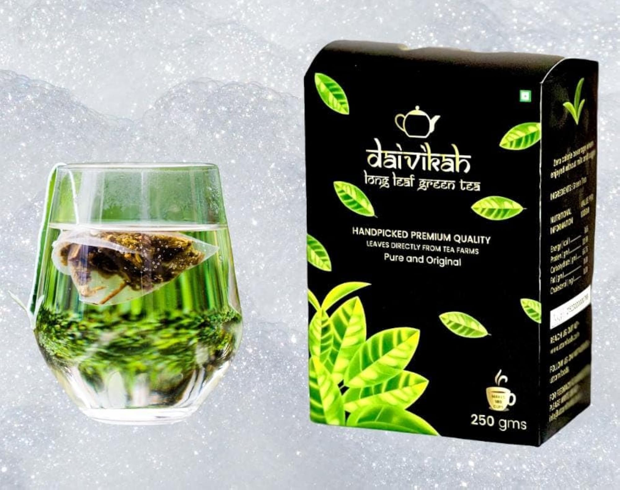 Daivikah Green Tea Long Leaf, Natural Flavour