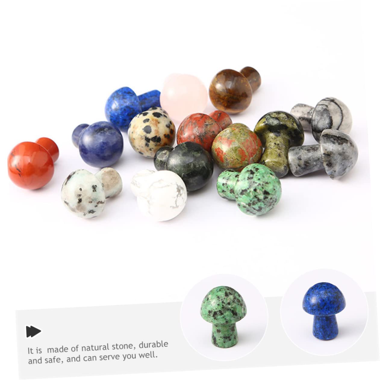 TOYANDONA 3 Sätze Kristall-pilz-Ornament Pilzkristalle Masse Pilzsteine Pilz Zeug Pilz-Aquarium-Dekorationen Mini-kristallpilz Winzige Pilze Naturstein Zufällige Farbe 15 Stück * 3