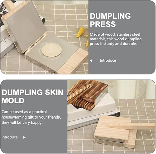 Miniatura 2 de Kichvoe Prensa de tortilla de madera mexicana tortillera prensadora de albóndigas para hacer masa de pastelería, herramienta para tortilla casera