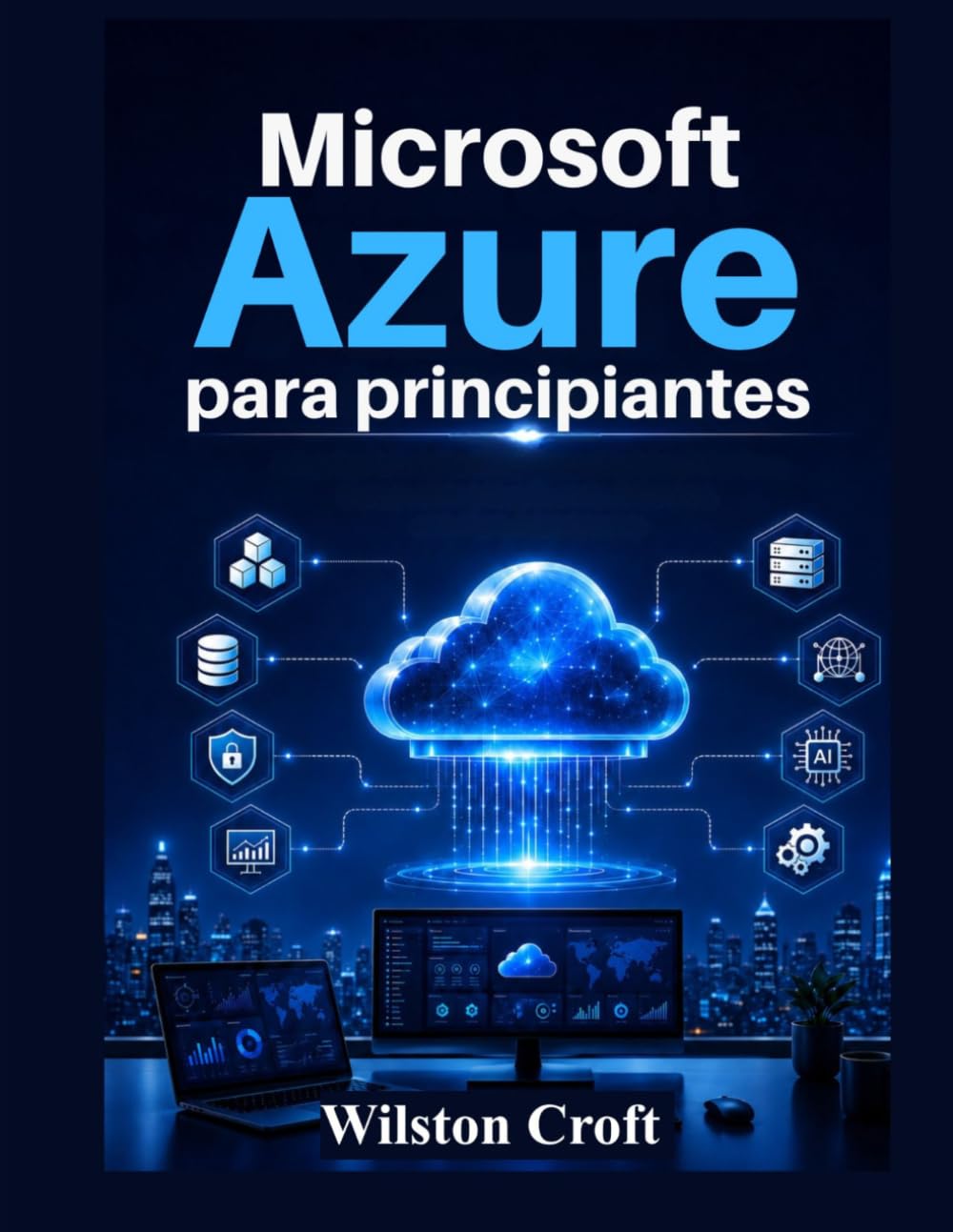 Microsoft Azure para principiantes: Manual práctico sobre computación en la nube, máquinas virtuales, almacenamiento, redes, seguridad, servicios de IA y administración de Azure.