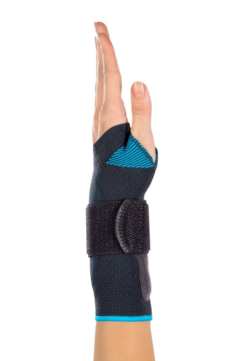 MOBILIS ManuActive Muñequera | Tamaño: M | Izquierda | Con Palma y Pelotte | Alivia la muñeca | Para tendinitis | Correa ajustable | Forma Anatmonica