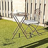  BURI Metallstuhl braun Gartenstuhl Bistrostuhl Balkonstuhl Terrassenstuhl Klappstuhl