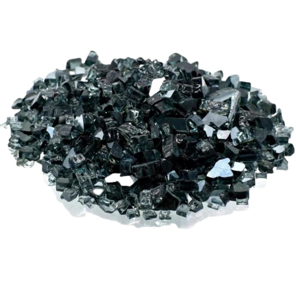 R H LIFESTYLE Fire Pits for Resin Art | High Luster Fire Glass Used Specially for Resin Art/Geode Art | Fire Pit Crafts Resin Art Aquarium Garden Decoration. Light Black 6mm/900G