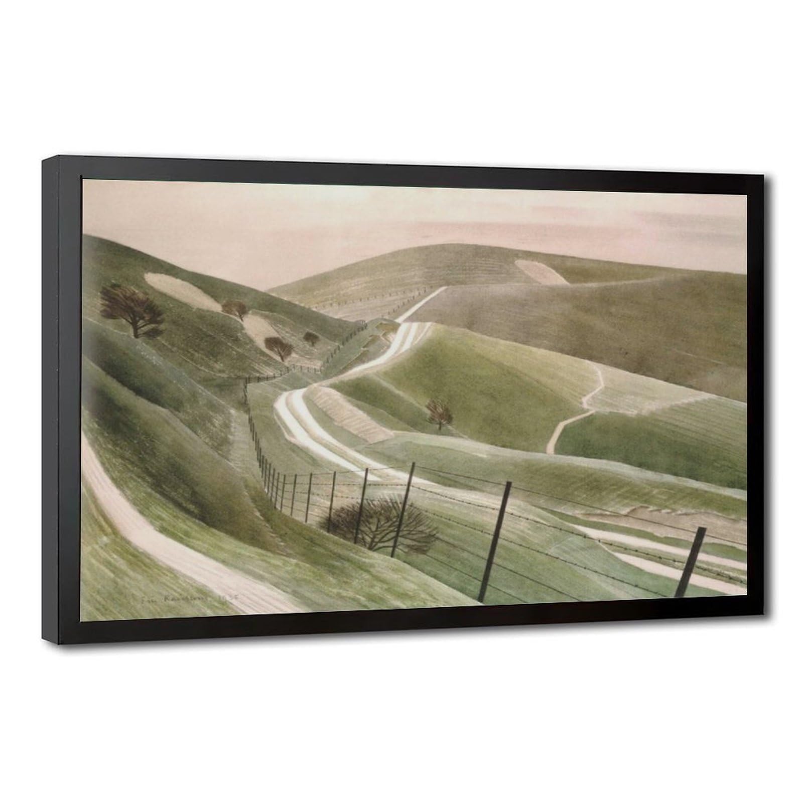 WCYB Chalk Paths by Eric Ravilious Posters Prints Canvas Deco Paintings Wall Art Hangable Frame 24" L X 36" W