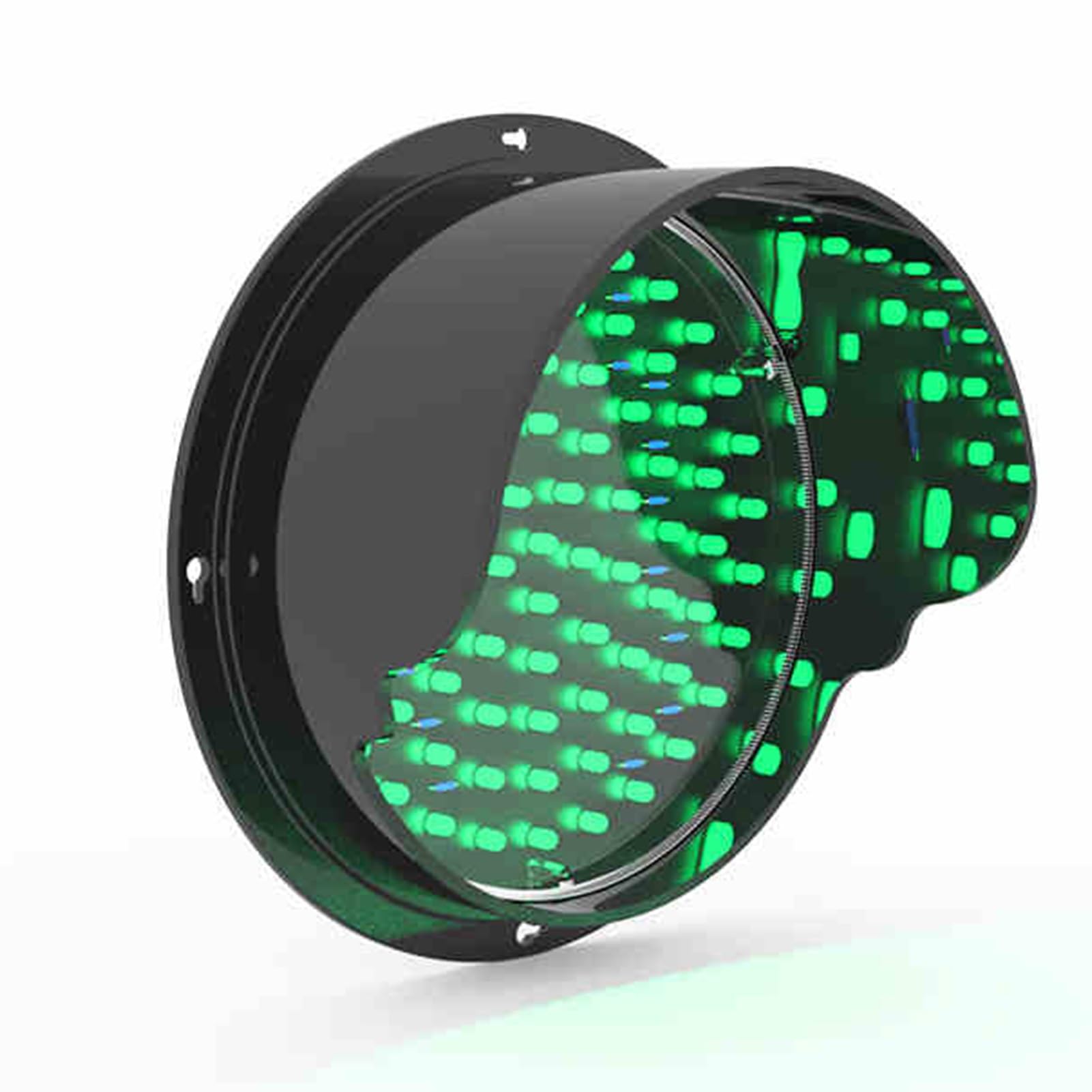 Feu de circulation vert LED anti-brouillard pour sécuriser les accès industriels