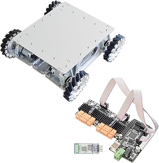 SHYISY Programmable toys robot 40KG Load Shock Absorption Mecanum Wheel Robot Car Chassis Kit With 4pcs Planetary Gear Motor ForSTM32 Raspberry Pi (Color : With BT control)