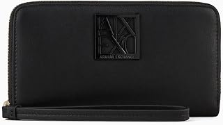 Armani Exchange Logo Zip Around Wallet Wristlet