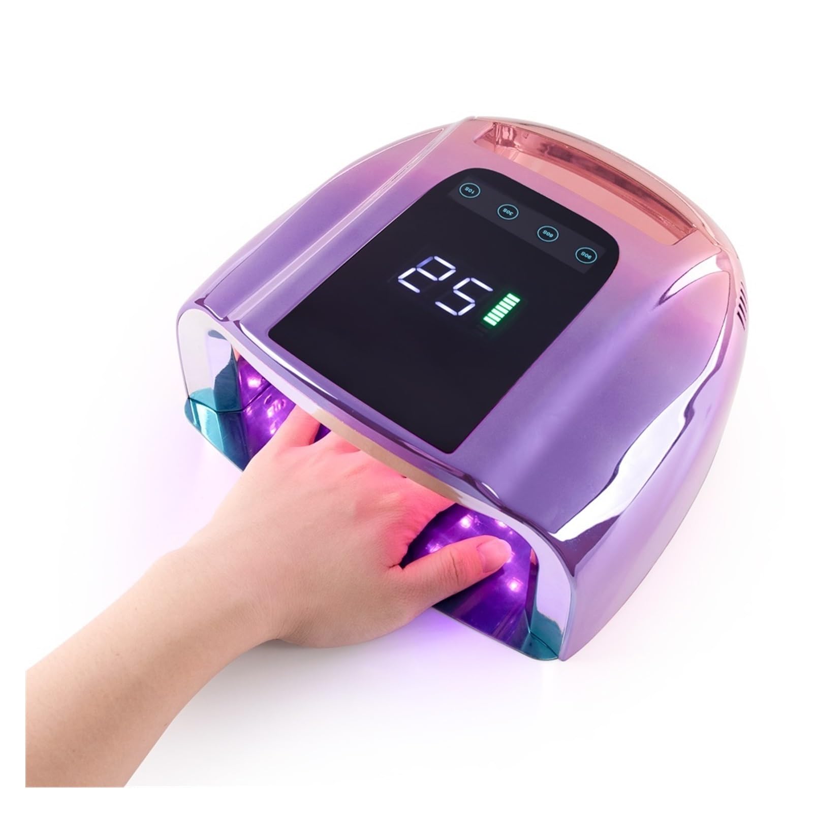 Lampa UV do Paznokci, Lampa LED UV do paznokci Zastosowanie w salonie Gradient Purple Fashion Bezprzewodowa akumulatorowa bezprzewodowa lampa LED UV do paznokci Suszarka do paznokci,Dla domu i salonu