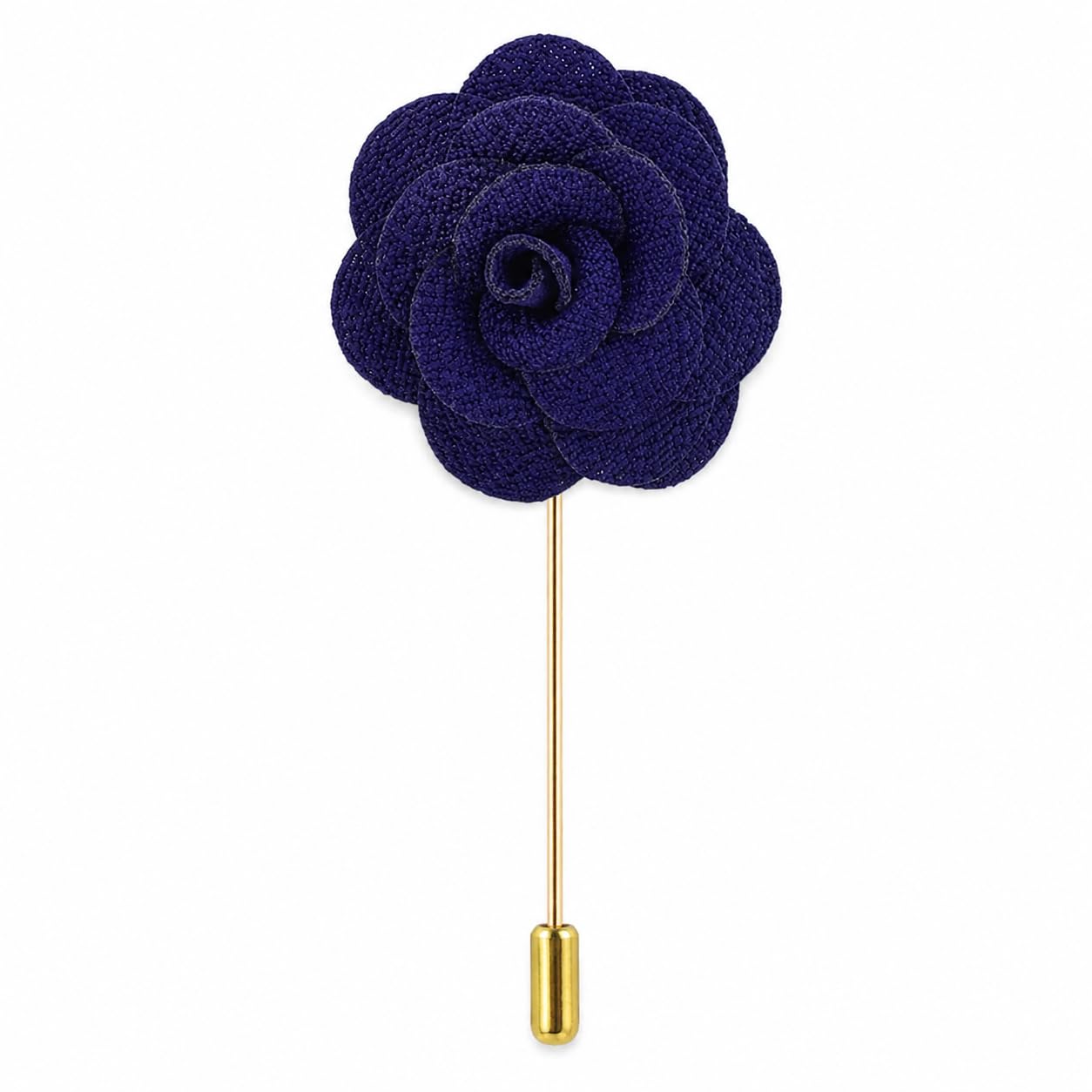 HANDMADE ROSE FLOWER LAPEL PIN Lapel Flower Womens Camellia Handmade Boutonniere Stick Brooch Pin Jewelry Gold Blue Brass Brooch For Men And Boys-image-2